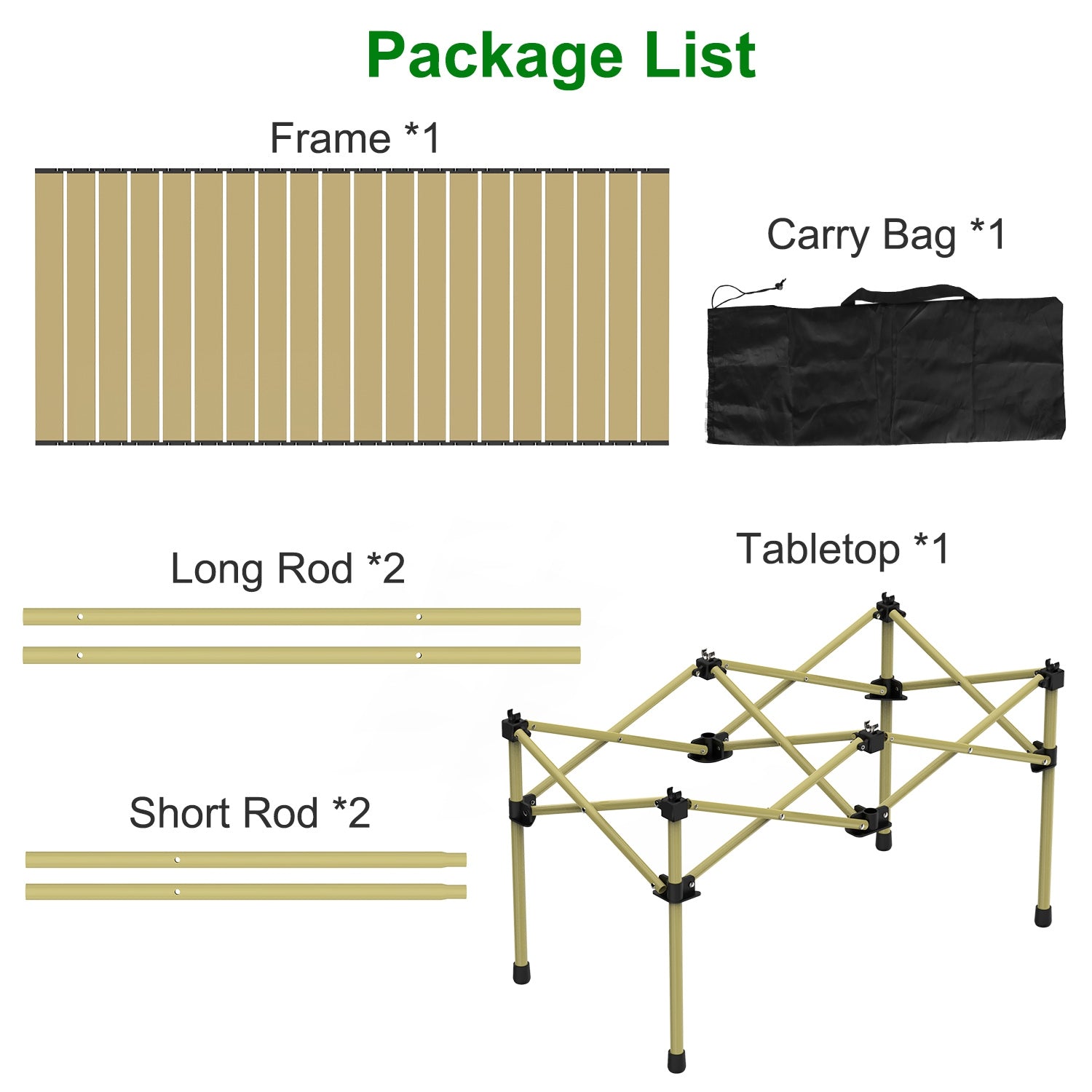 Versatile Folding Camping Table - Lightweight, Portable & Heavy Duty with S and L Size Options for Outdoor Adventures