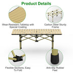 Versatile Folding Camping Table - Lightweight, Portable & Heavy Duty with S and L Size Options for Outdoor Adventures