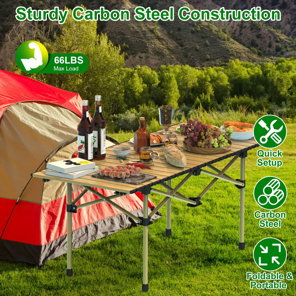 Versatile Folding Camping Table - Lightweight, Portable & Heavy Duty with S and L Size Options for Outdoor Adventures