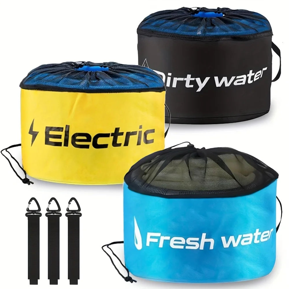 Ultimate RV Waterproof Hose Bag Set - Three-Piece Storage Solution for Easy and Organized Travel
