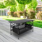Portable Aluminum Folding Camping Table - Lightweight Roll-Up Picnic & BBQ Desk with Carrying Bag for Outdoor Fun!