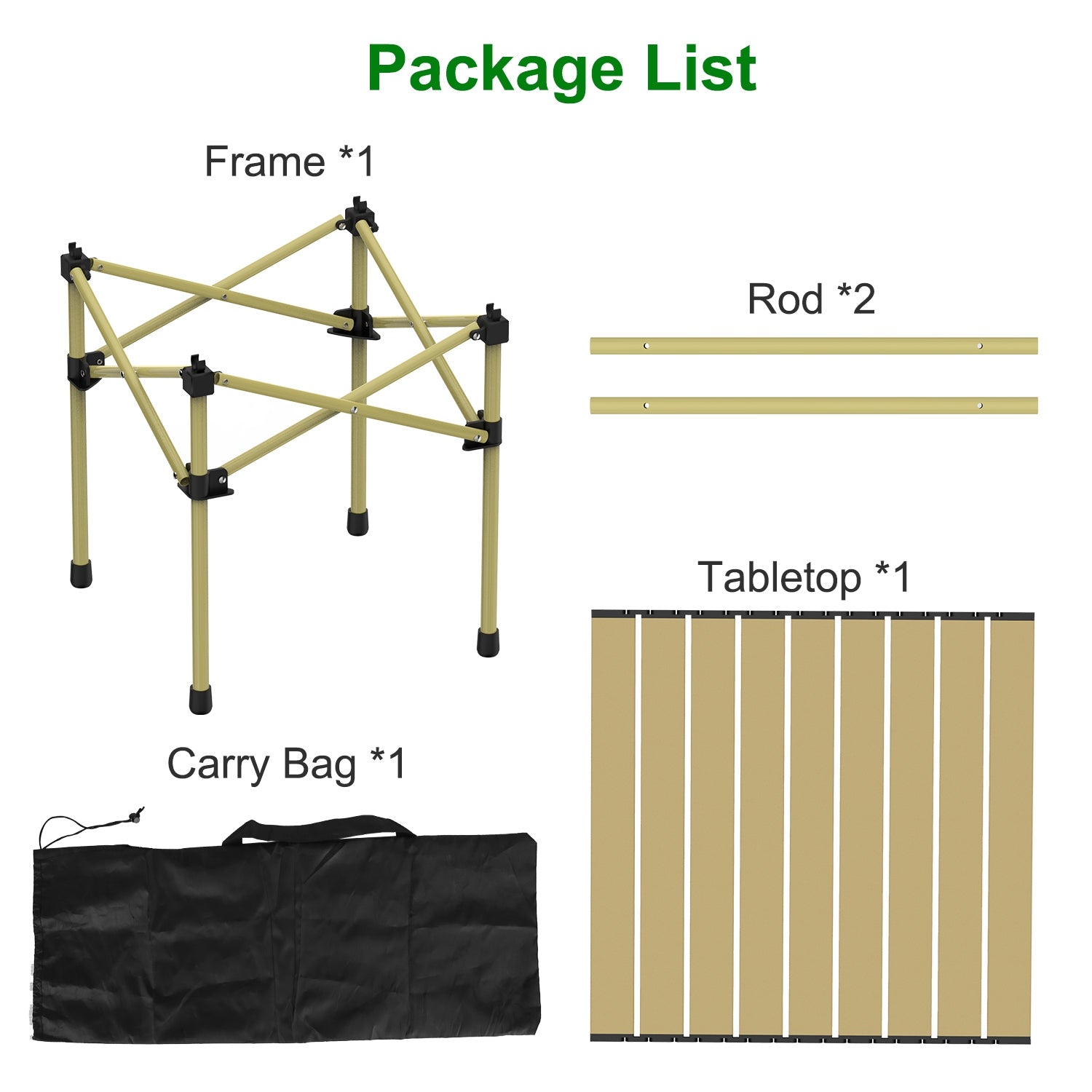 Versatile Folding Camping Table - Lightweight, Portable & Heavy Duty with S and L Size Options for Outdoor Adventures