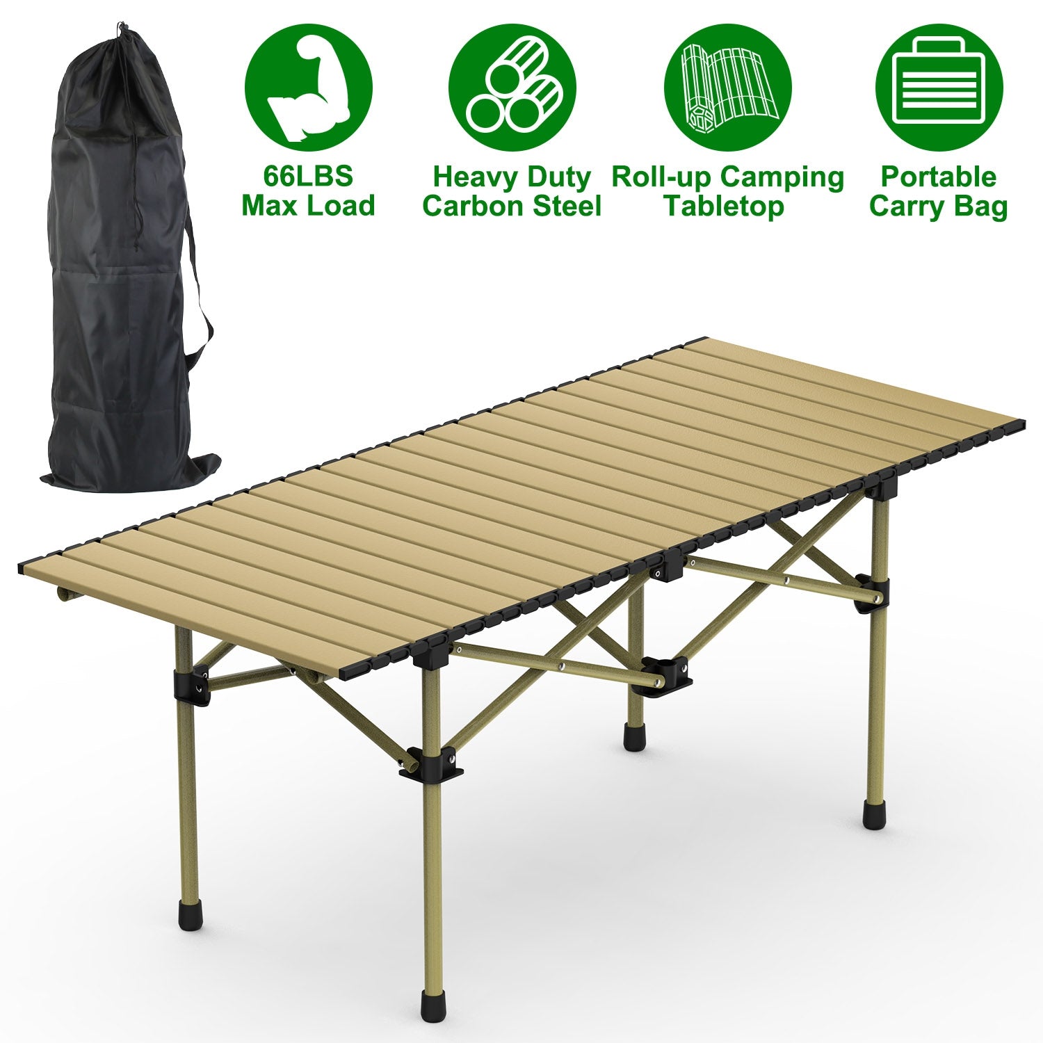 Versatile Folding Camping Table - Lightweight, Portable & Heavy Duty with S and L Size Options for Outdoor Adventures