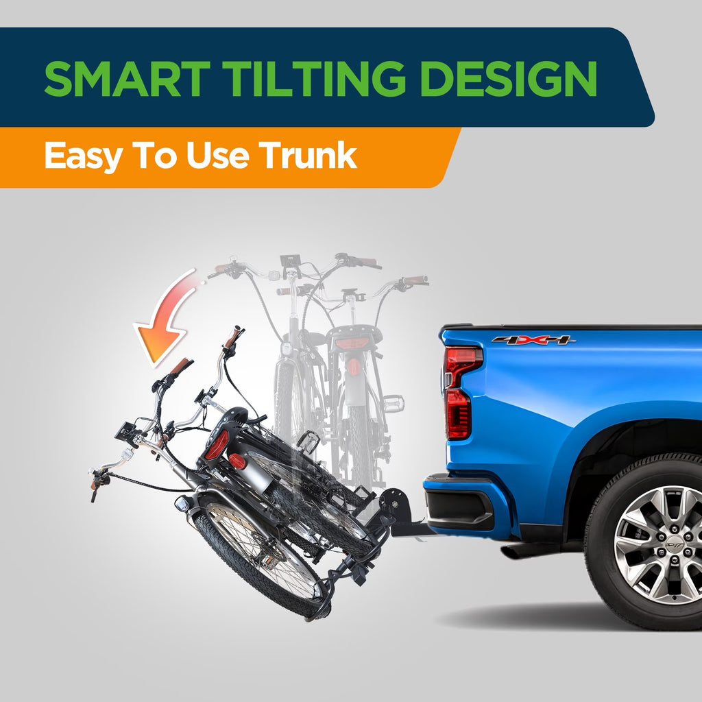 Ebike Rack, 200Lb Capacity, Alloy Steel Hitch Mount, Fits 5-Inch Fat Tire Bikes, 2-Inch Receiver