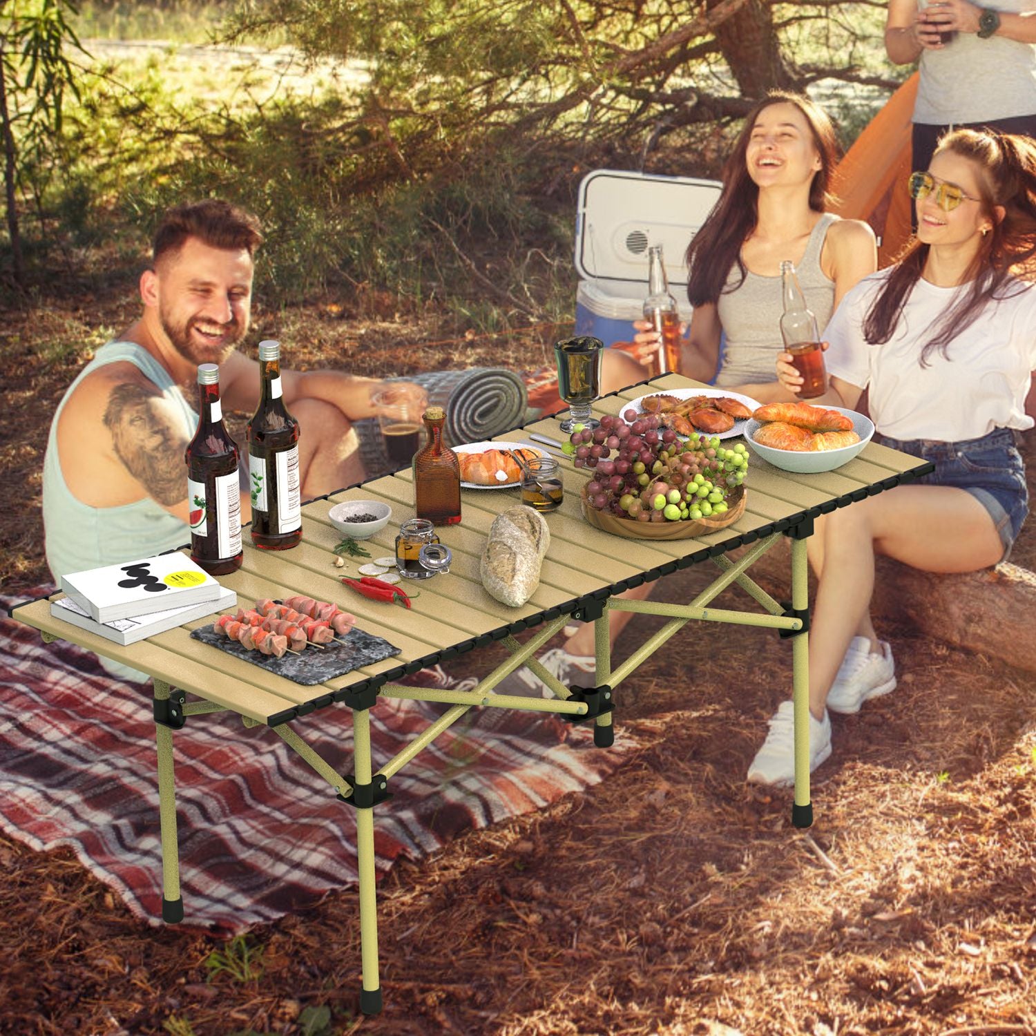 Versatile Folding Camping Table - Lightweight, Portable & Heavy Duty with S and L Size Options for Outdoor Adventures