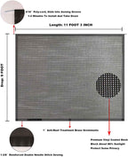 RV Awning Sun Shade Screen 9' X 11' 3" (Fit for 12' Awning) Mesh Sunshade for RV Awning Motorhome Camping Trailer Awning Sunscreen Screenshade UV Sunblocker - 3 Year Warranty (Black)