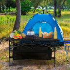 Portable Aluminum Folding Camping Table - Lightweight Roll-Up Picnic & BBQ Desk with Carrying Bag for Outdoor Fun!